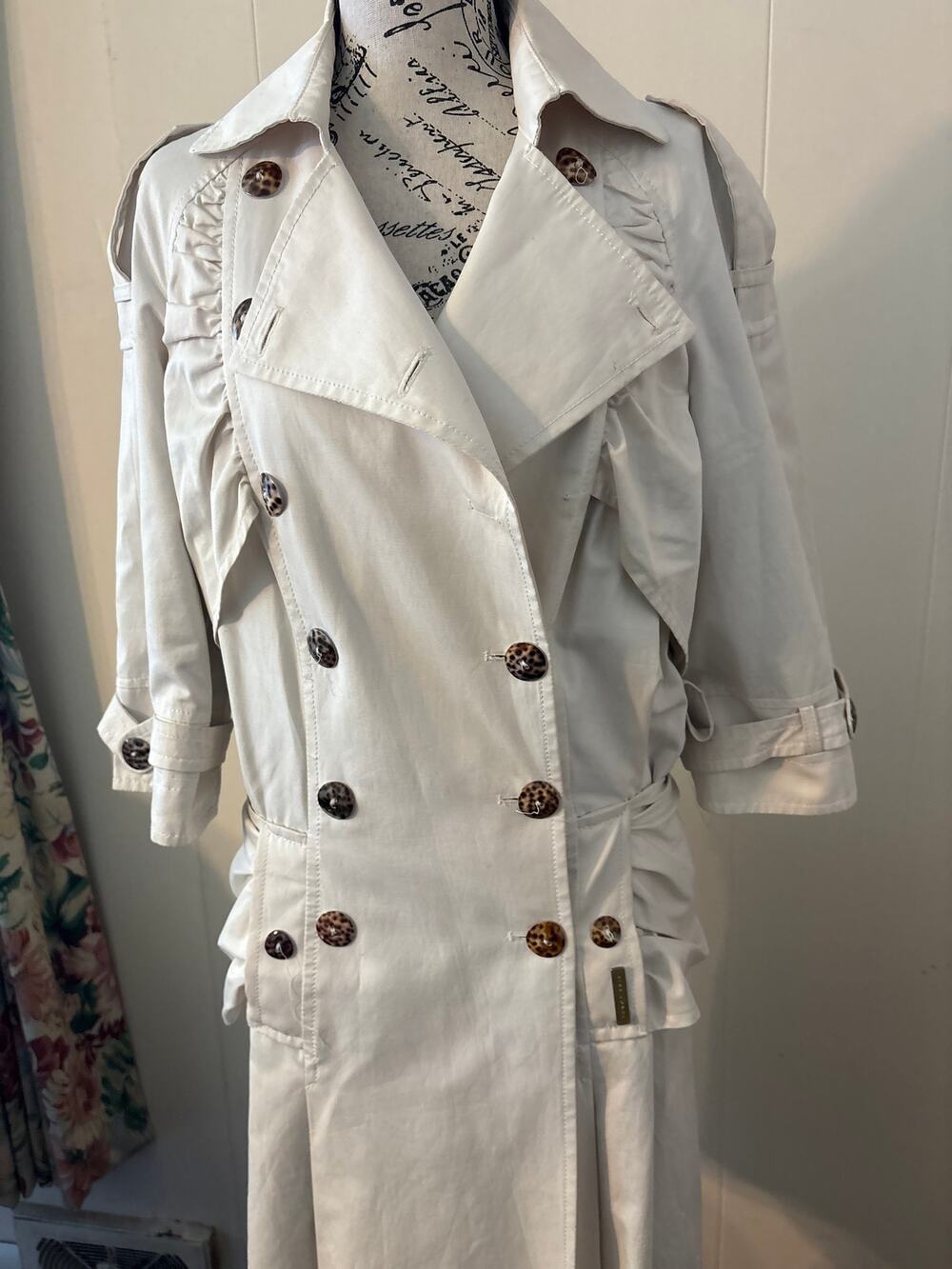 Alba Conde All Weather Coat Beige Size 42 (10)